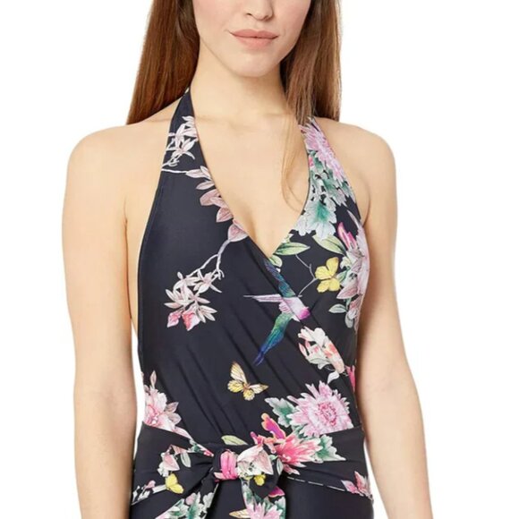 Brand New Rachel by Rachel Roy One-Piece Navy Floral Swimsuit - Picture 2 of 12